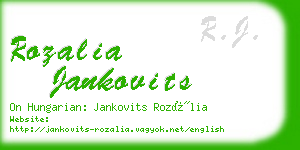 rozalia jankovits business card